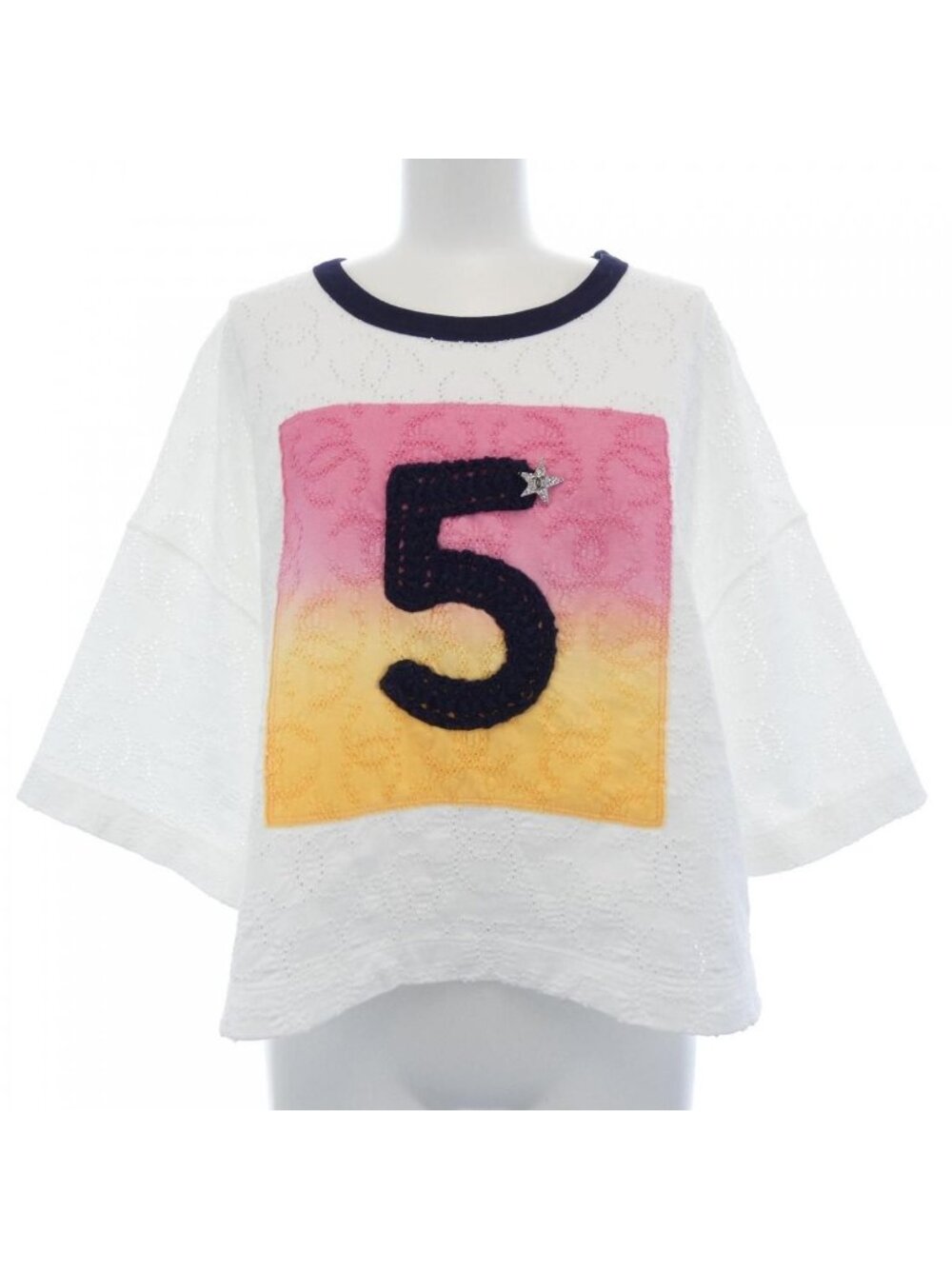 Chanel 24C T-Shirt Black 46 White